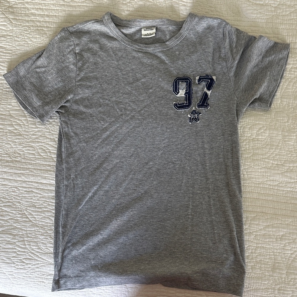 Urban Outfitters Gray Tee with Navy Accents
